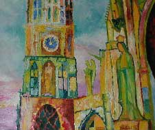 Paris townscape painting