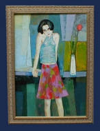 Young girl painting