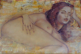 Naked Girl Painting